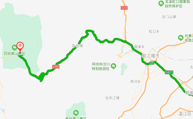 四姑娘山旅游地图